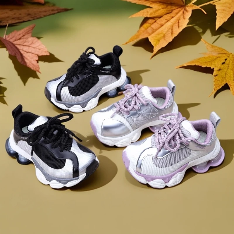 老爹秋季软底防滑男女运动鞋透气男童6儿童鞋子女童2025新款爆款