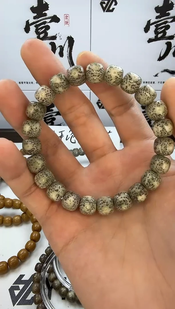 手串星月菩提10/9 石玉料  星点货 星点小粗  同枝果