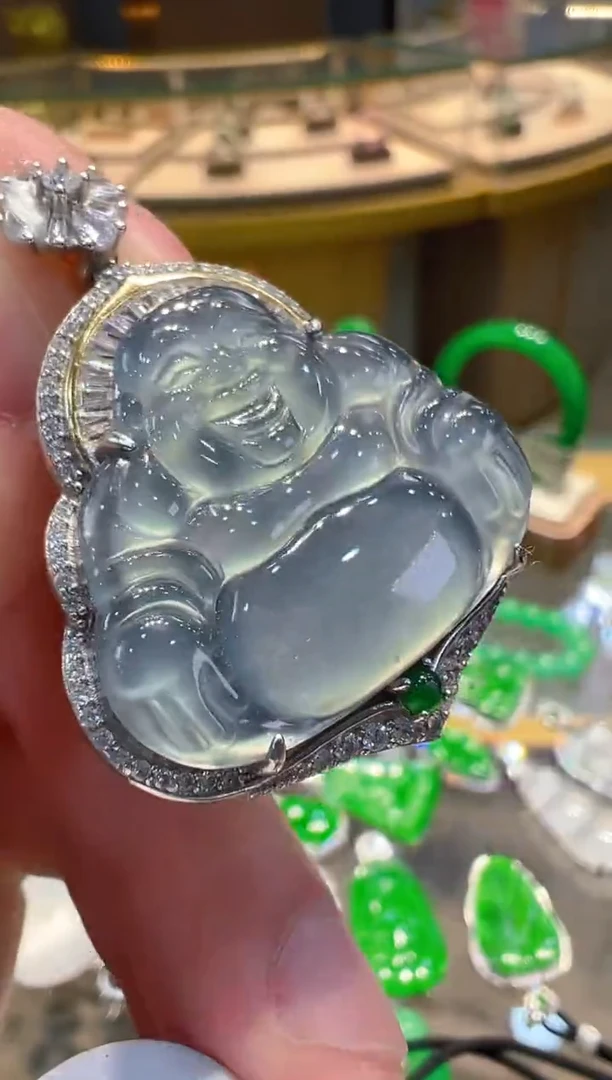 吊坠(不含链)银S925镶嵌翡翠多样性发其一