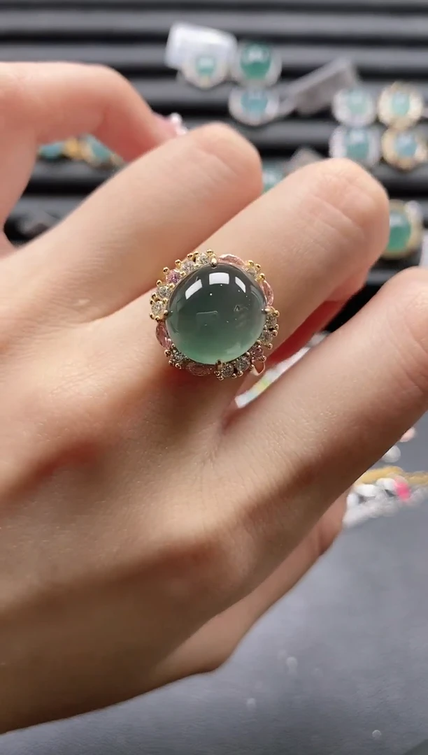 【闪购商品】翡翠戒指银S925镶嵌1111