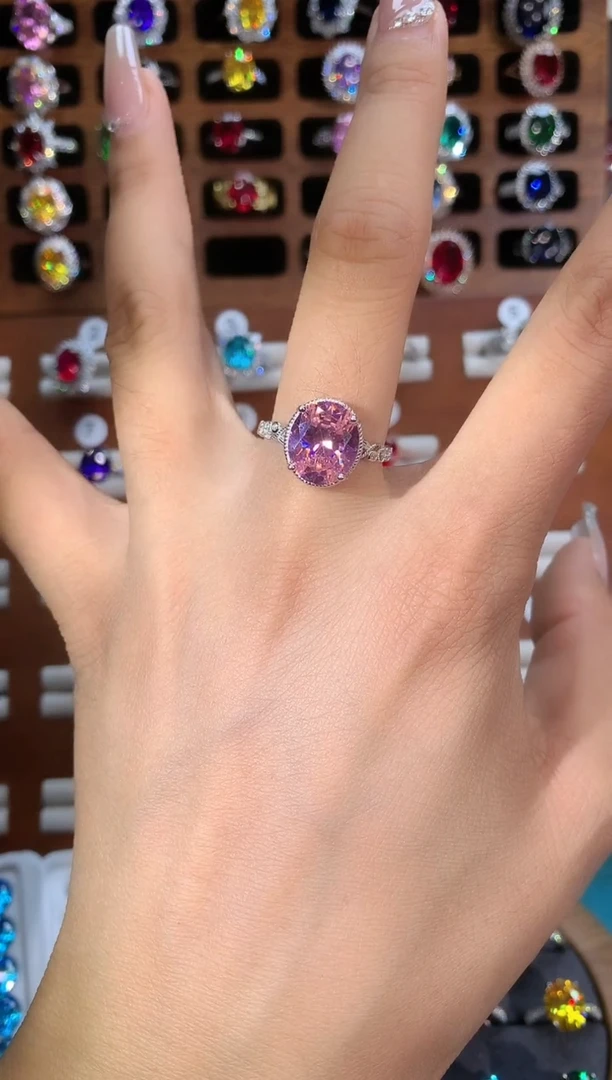 无925银满火彩帕帕粉色1012