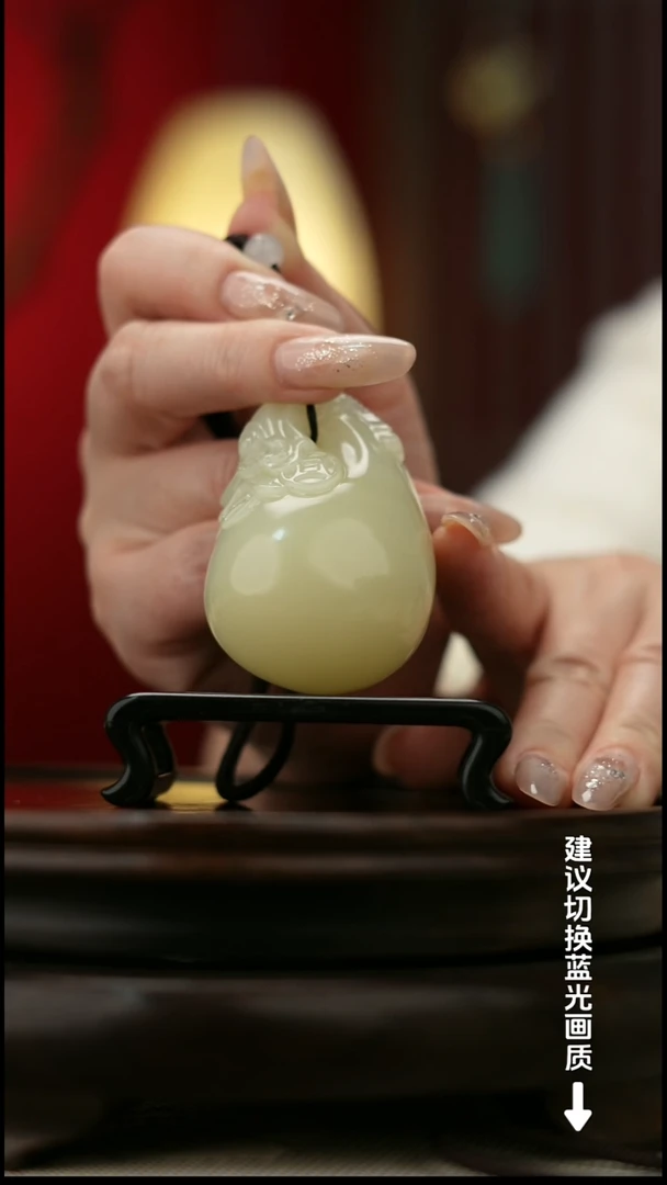 玉【招财福袋】天然玉石手把件
