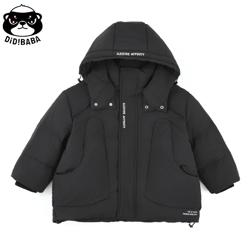 DIDIBABA中大童男女童连帽加厚保暖冬季时尚羽绒服8022