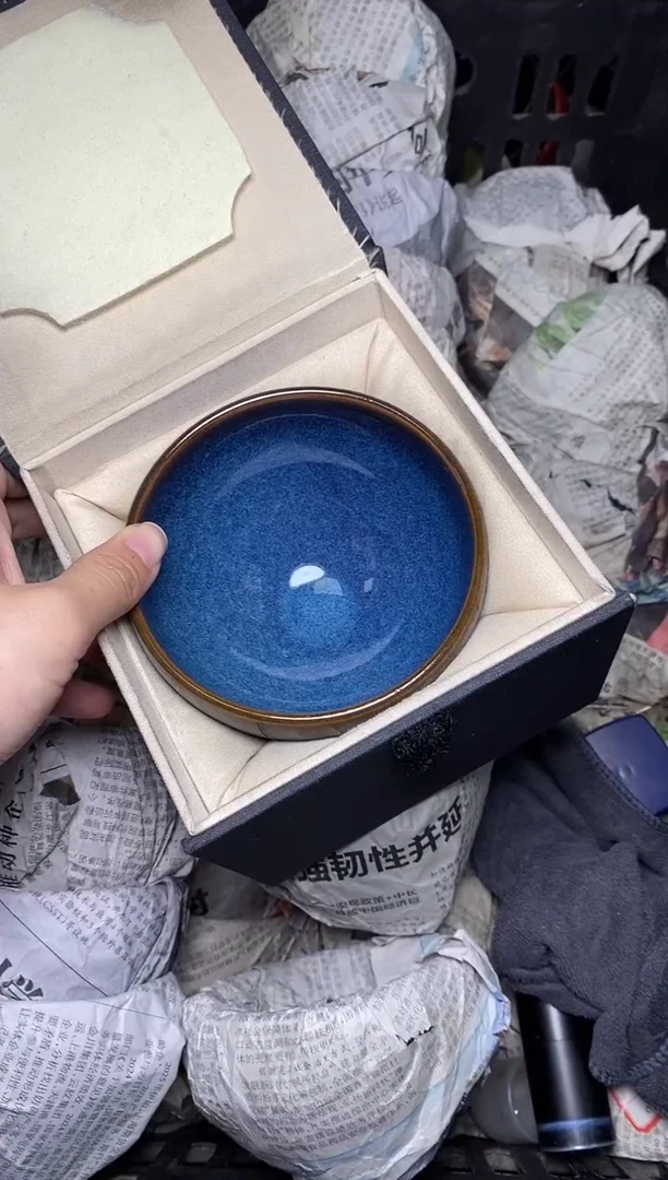 【闪购商品】茶盏回蓝 钵 盏三疯建盏茶器