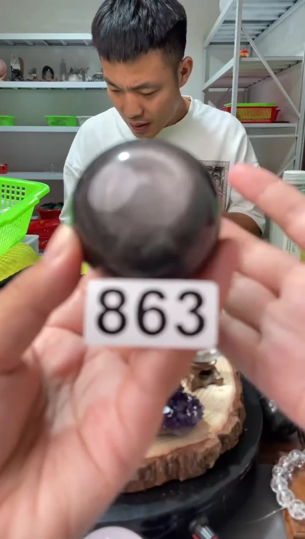 未镶嵌水晶大型摆件（非配饰）银曜石球863