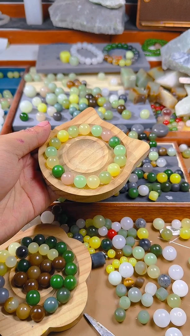 未镶嵌手链和田玉卡12多宝手串