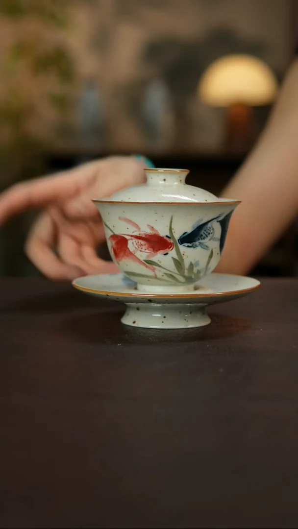 杯景德镇陶瓷杯碗柴烧多人