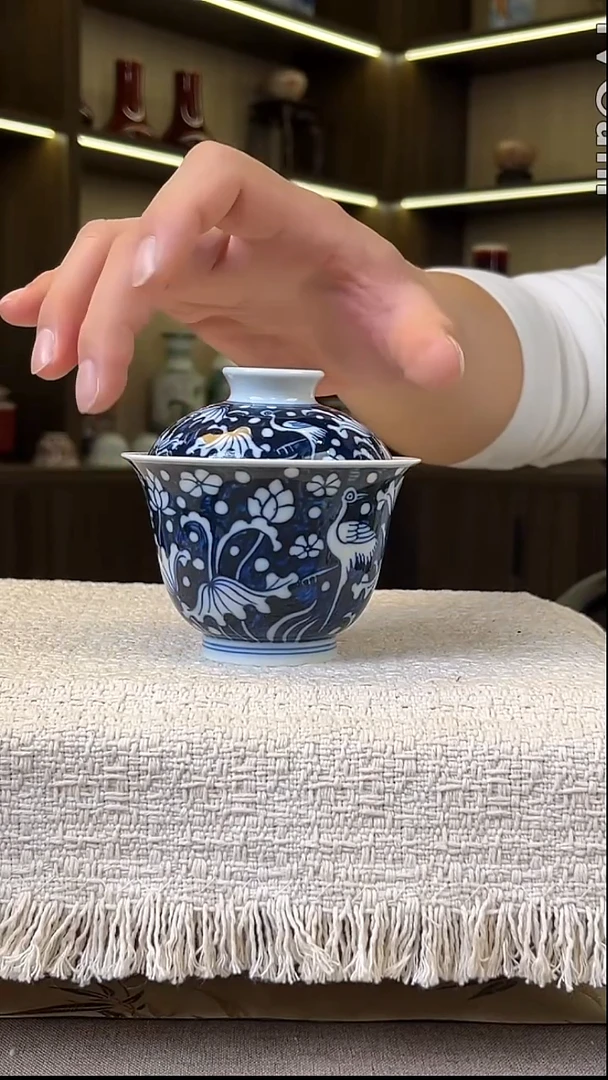 瓷片景德镇毛仔柴窑杯