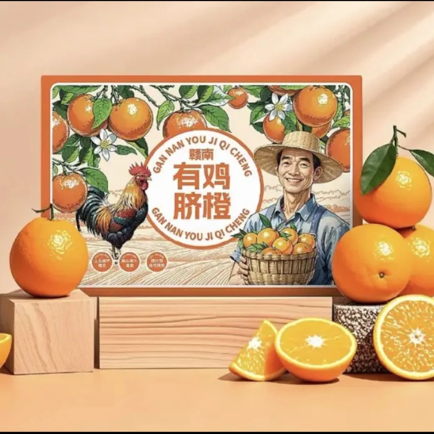 【新疆包邮】小件有鸡脐橙礼盒装