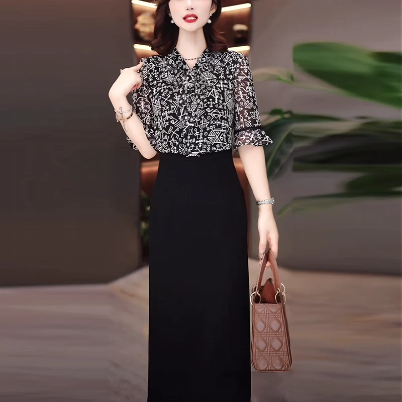 琉璃丝气质轻奢高级感女装2025夏季新款时尚洋气修身显瘦连衣裙子