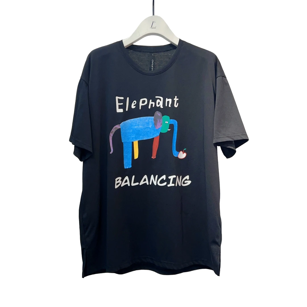 水淼279大T恤0647圆领短袖宽松休闲上衣