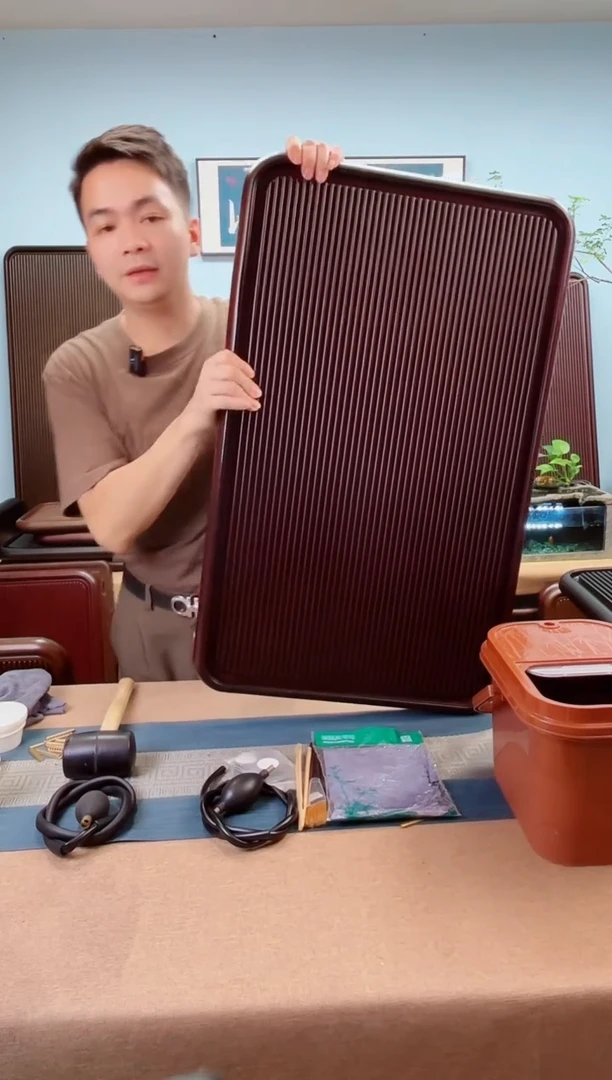 80*50*5千川大板红色款式茶盘