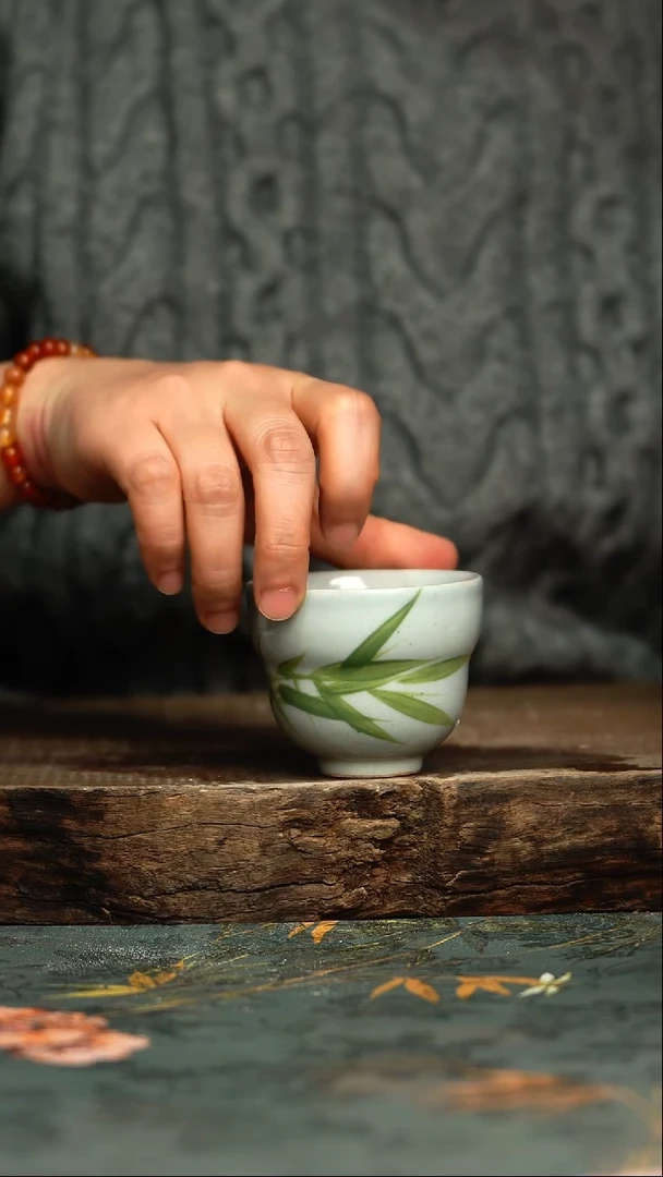 【闪购商品】杯釉下彩手工手绘同款陶器