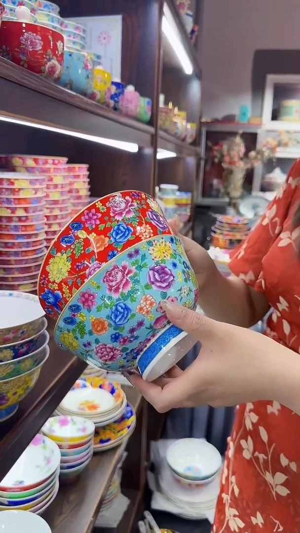 瓷片6英寸面碗2个景德镇陶瓷