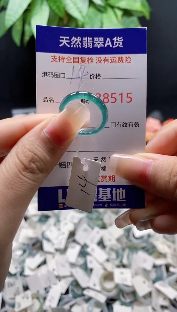 翡翠戒指未镶嵌天然翡翠戒圈8515