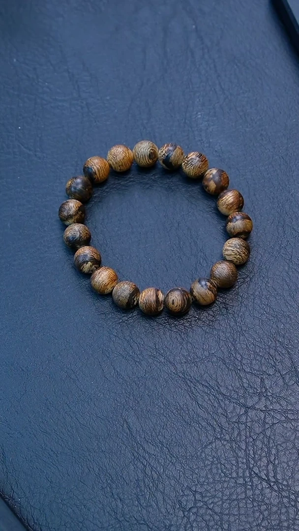 【闪购商品】沉香手串1.1文莱蛇皮纹单圈九分沉11克+