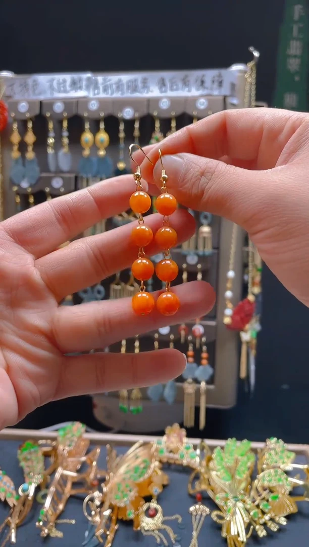 【闪购商品】玛瑙/玉髓耳饰合金039玛瑙饰品