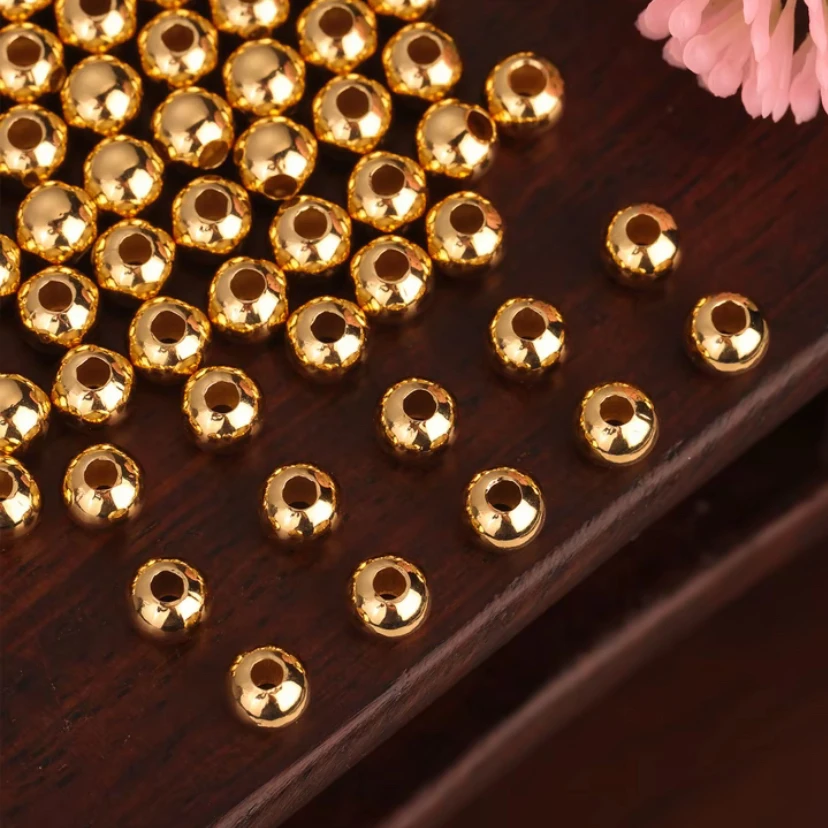 【彩依专享】黄金足金999纯金单颗小散珠足金转运珠9.5mm足金光面珠