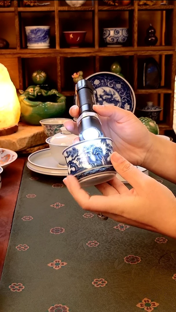 【手工手绘松竹梅融天杯】