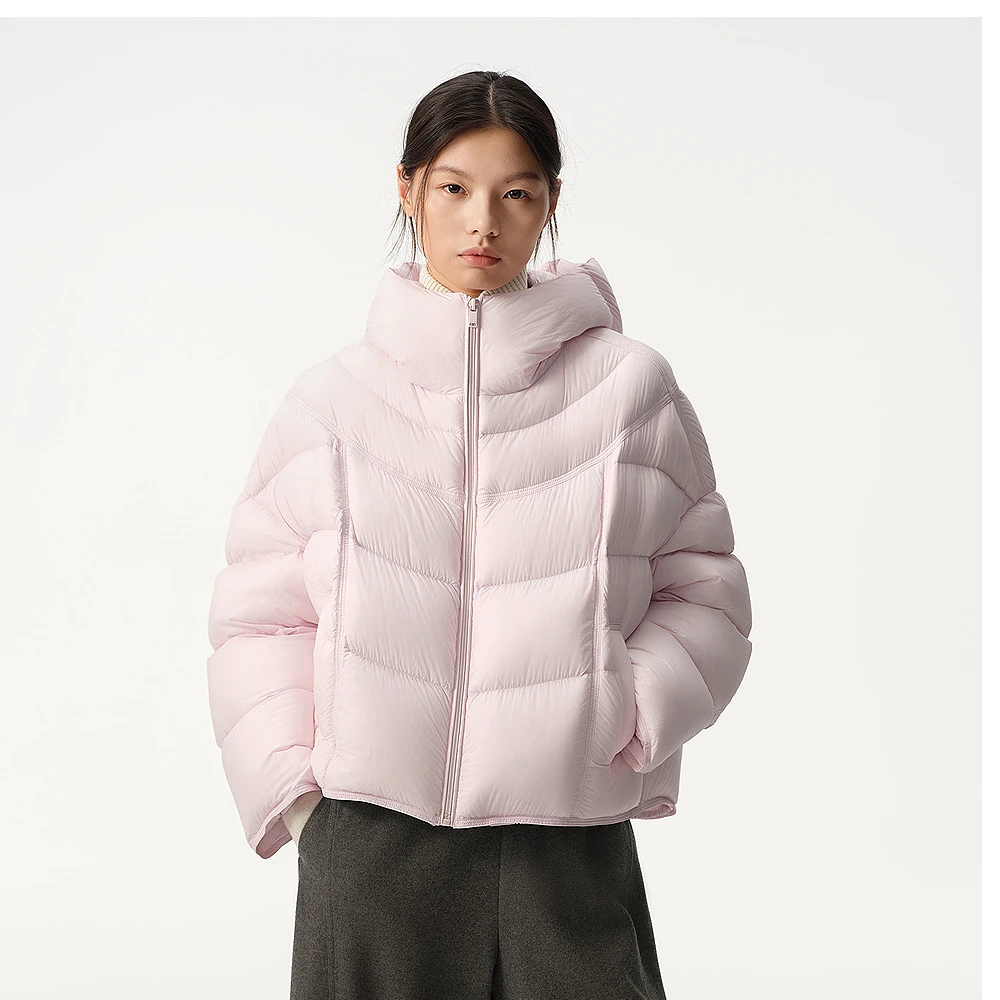 broadcast/播【商场同款】【白鹅绒】25新品羽绒服短款BDS4RD3843