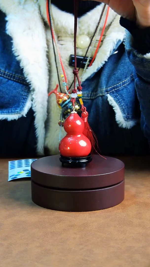 【闪购商品】52直播一物一图大漆酒葫芦送底座送挂绳