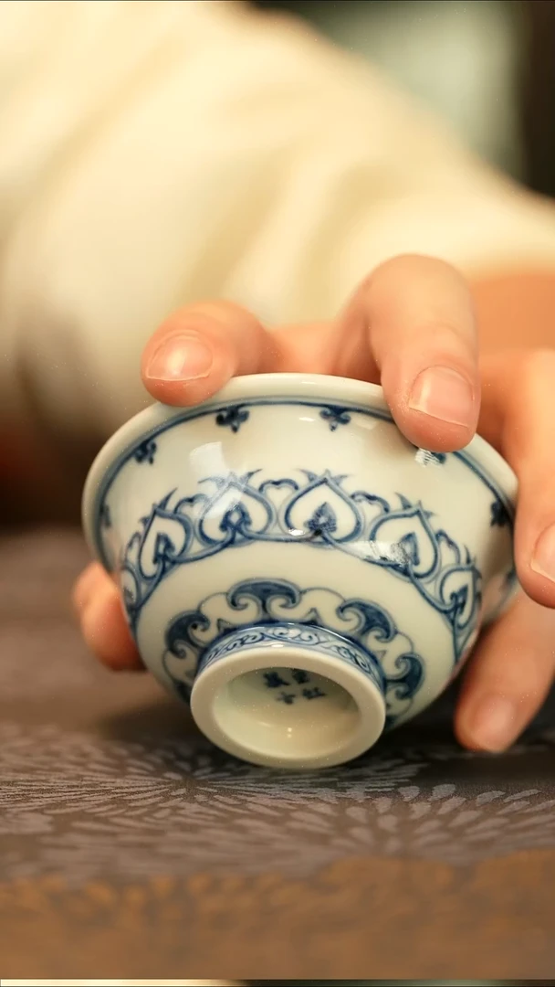 中式垂虹慕古宝象压手杯