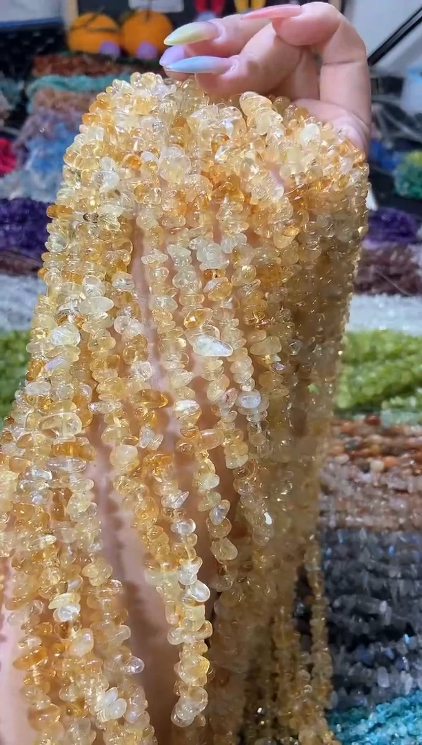 水晶珠宝半成品未镶嵌黄水晶