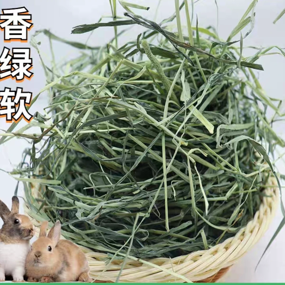 晒干提摩西干草兔子龙猫猪豚鼠专用高纤维磨牙主食饲料草兔子草