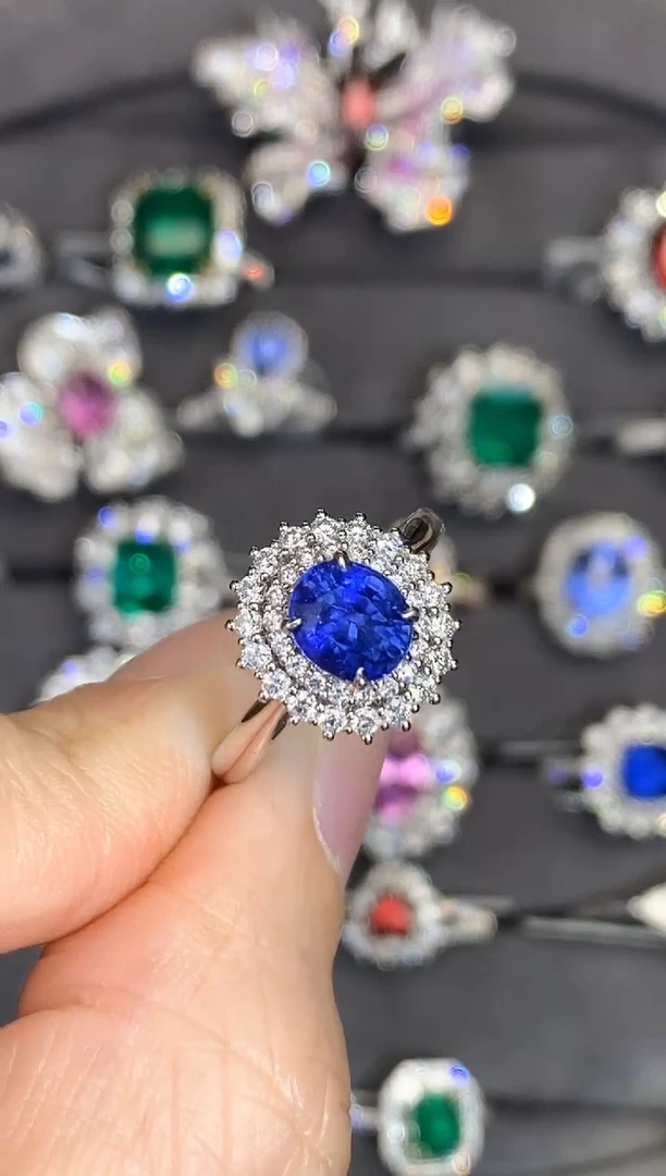 【闪购商品】蓝宝石戒指18K金镶嵌1.61ct/新年开工价