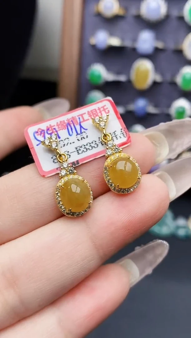 银S925镶嵌戒指翡翠1057