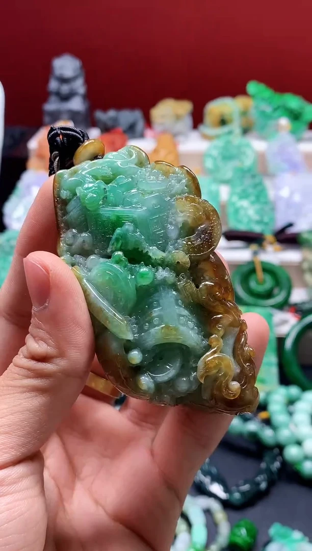 颈饰未镶嵌翡翠天然A货翡翠