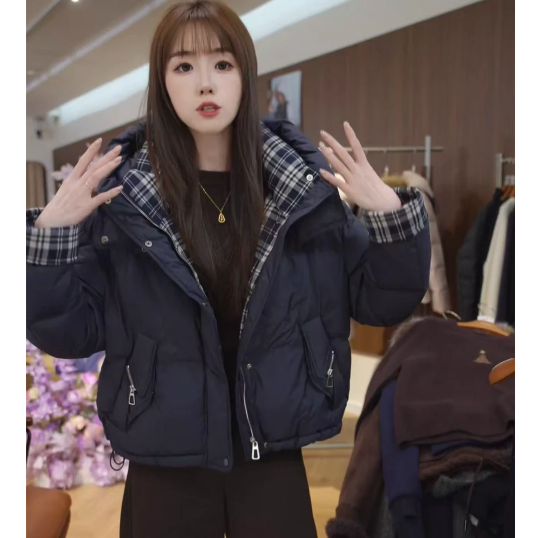 YANXUAN 2026时尚休闲百搭女士连帽冬季藏青羽绒服 5520