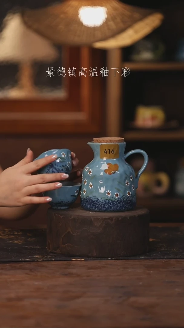 景德镇高温釉下手绘陶瓷416