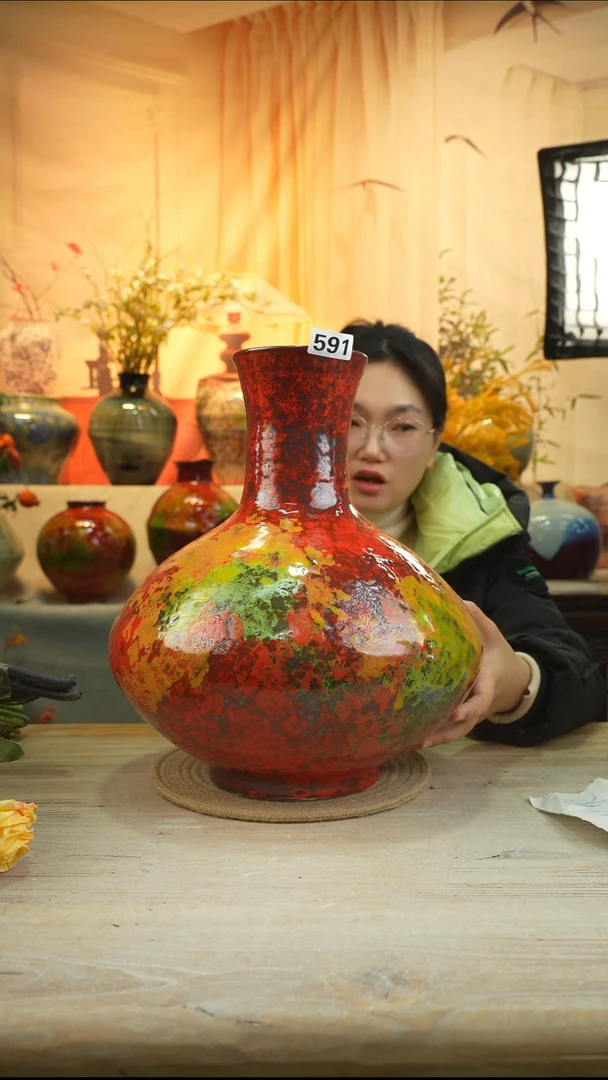 高37口12高温陶瓷花器