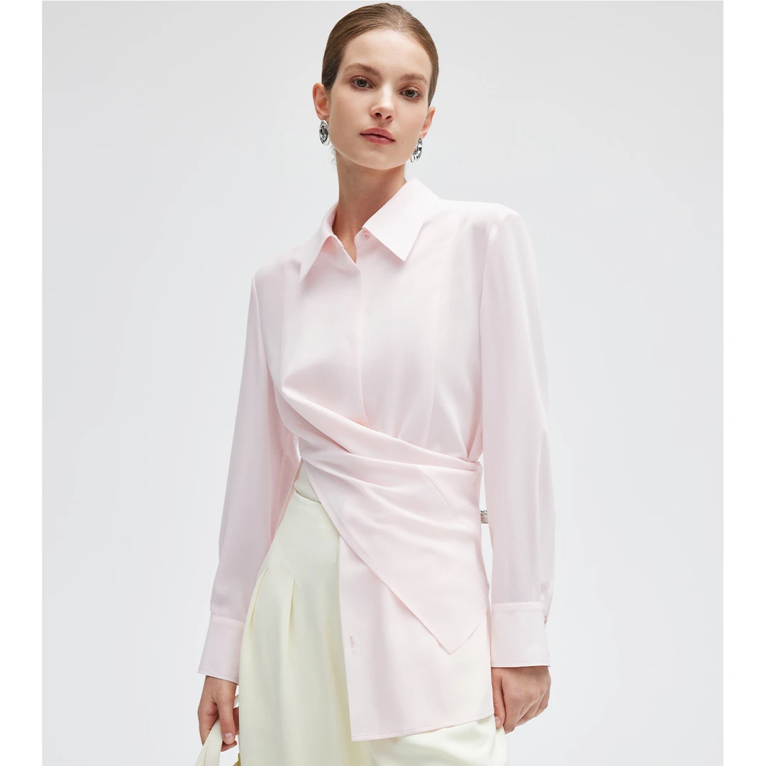 【达人专属】MandyZhang梦幻粉解构设计衬衣女春季衬衣MCYO2969