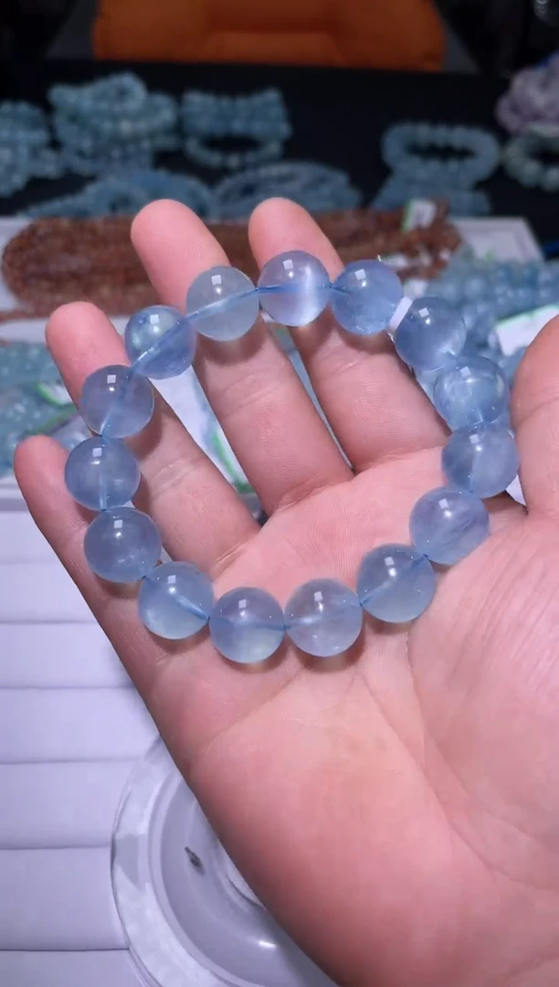 1海蓝宝石（处理）J192-15mm海蓝宝单圈-多样性发其一