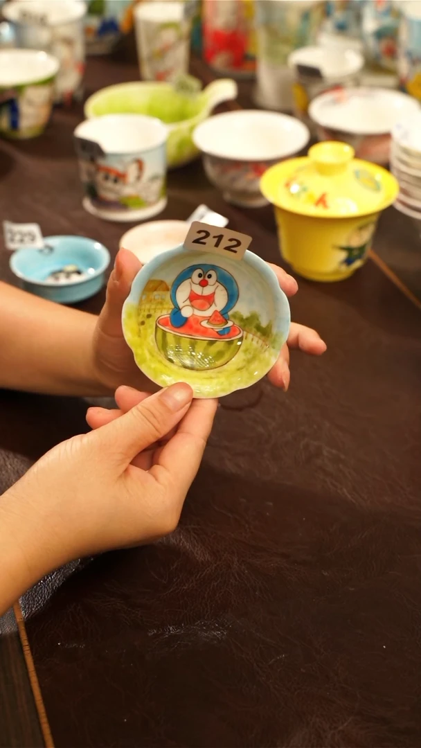 杯景德镇陶掌柜手工手绘高温釉下彩212