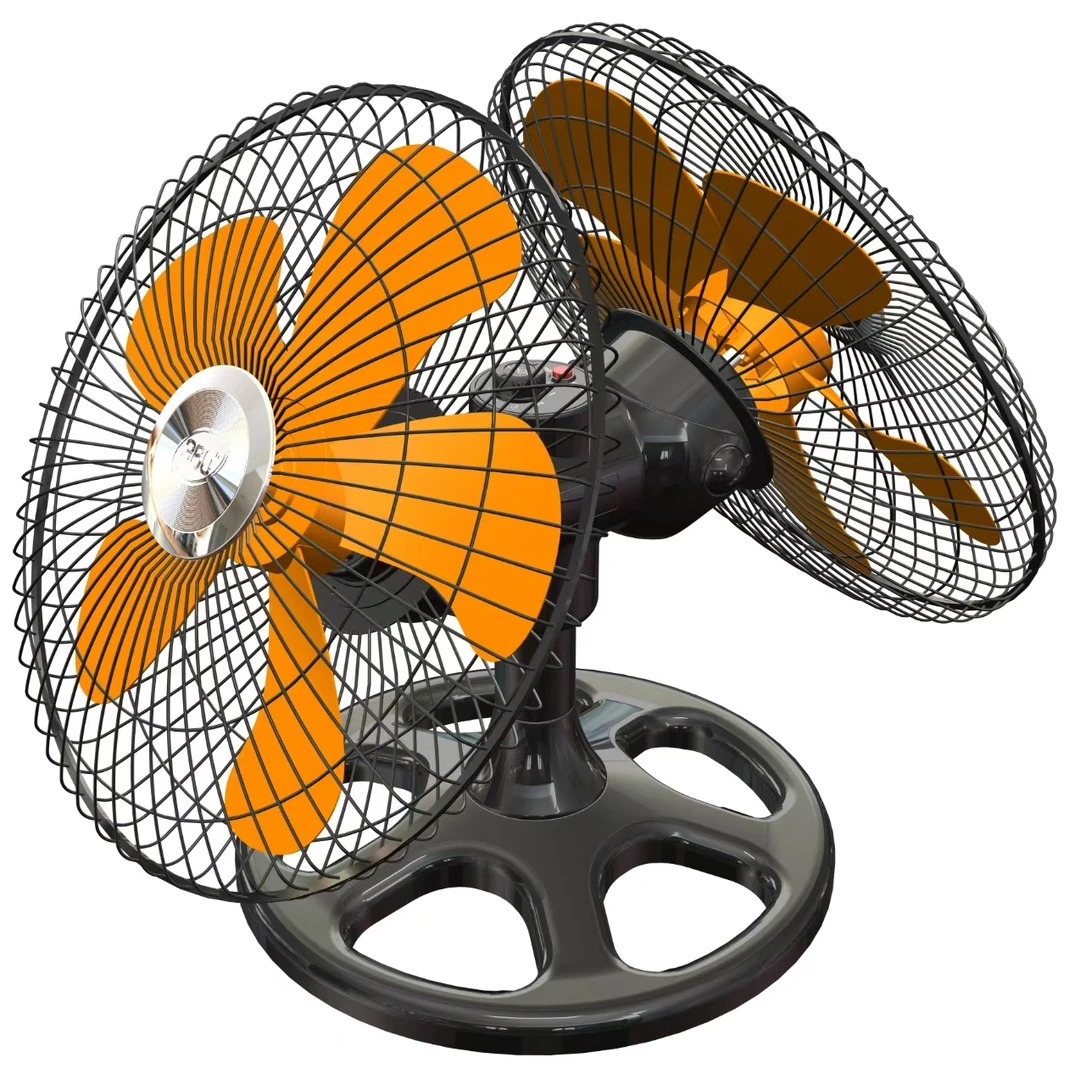 双头风扇趴地扇360度旋转摇头商用大排档饭店 落地扇户外工地风扇