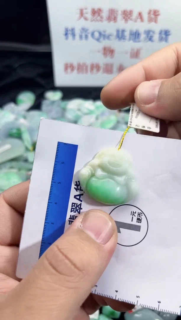 颈饰未镶嵌翡翠天然缅甸翡翠A货吊坠