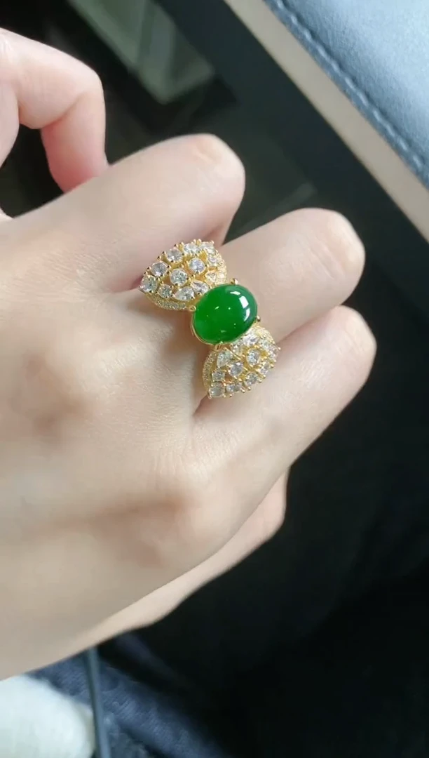 【闪购商品】翡翠戒指银S925镶嵌51151