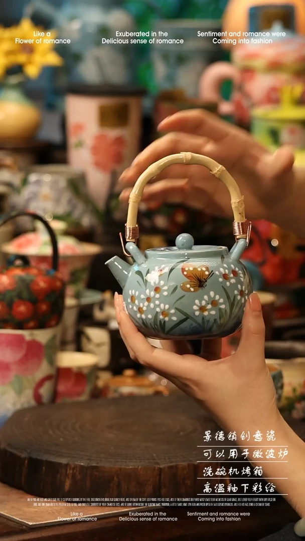 陶瓷景德镇高温釉下彩手工手绘款式