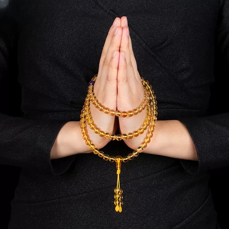 S（双A纯净）108颗-黄水项链