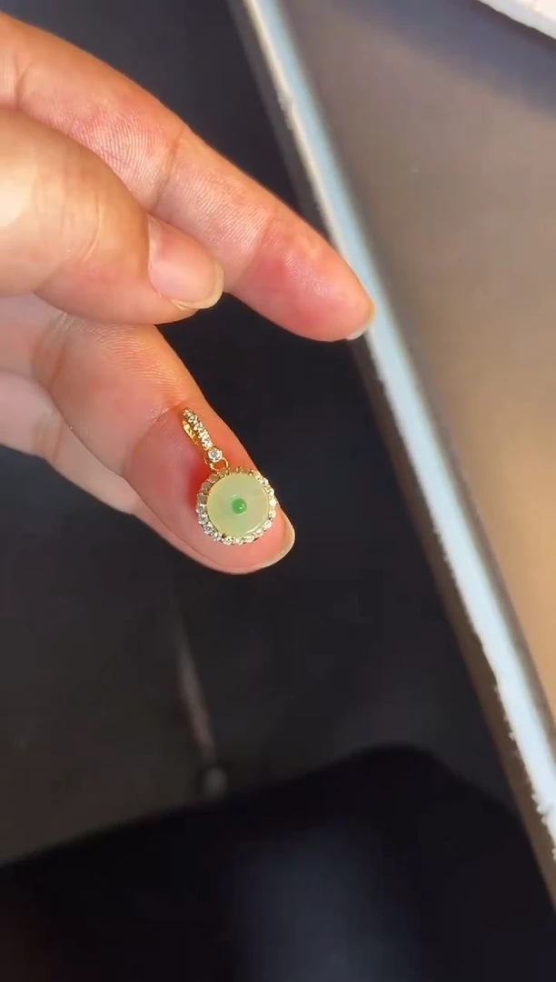 吊坠(不含链)银S925镶嵌翡翠1
