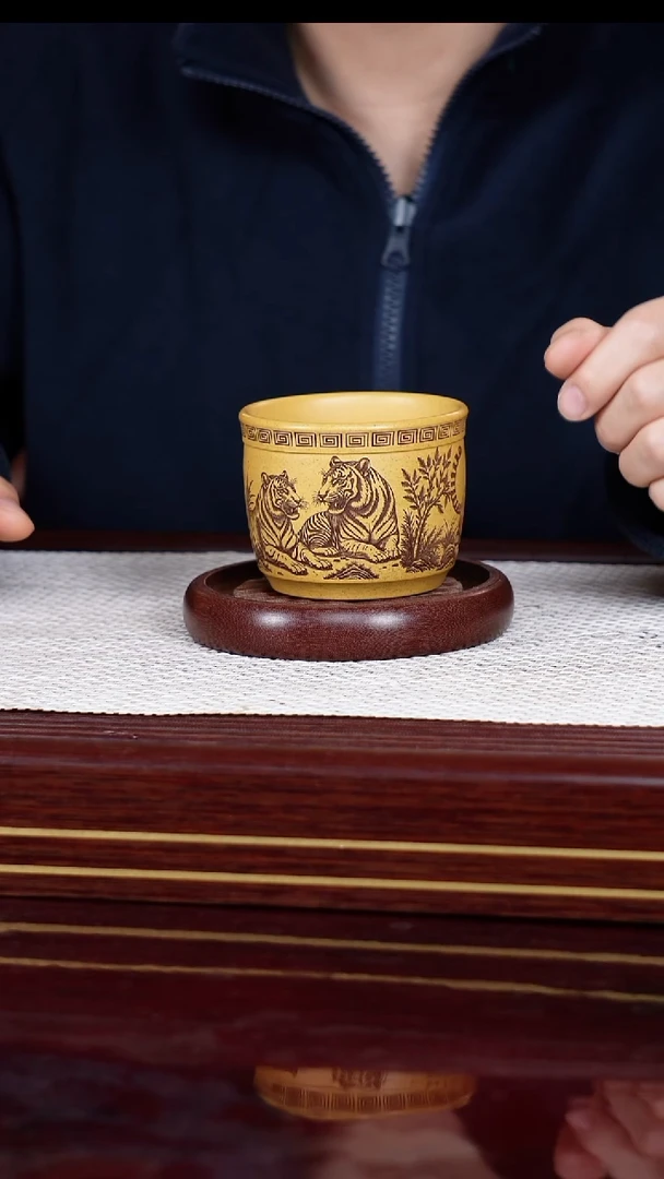 茶杯紫砂宜兴原矿紫砂 全手工制作