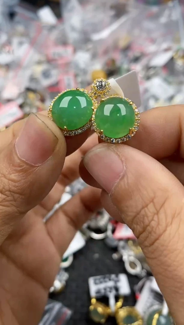 银S925镶嵌戒指翡翠666                3