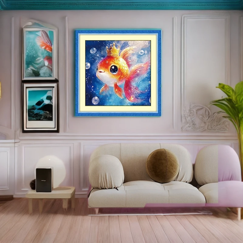 钻石画2025十字绣金鱼新款孩子装饰儿童礼物送朋友手工礼物母亲节