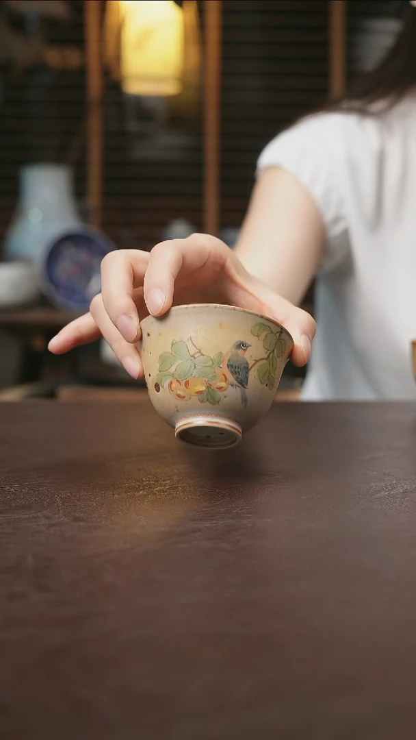 杯景德镇陶瓷杯碗柴烧多人