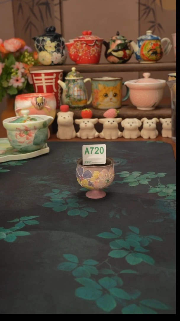 花满蹊  紫色紫砂三足壶720