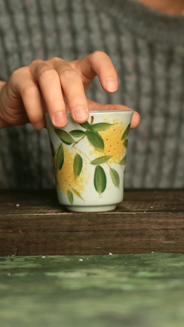 陶瓷青诗集手工手绘瓷器