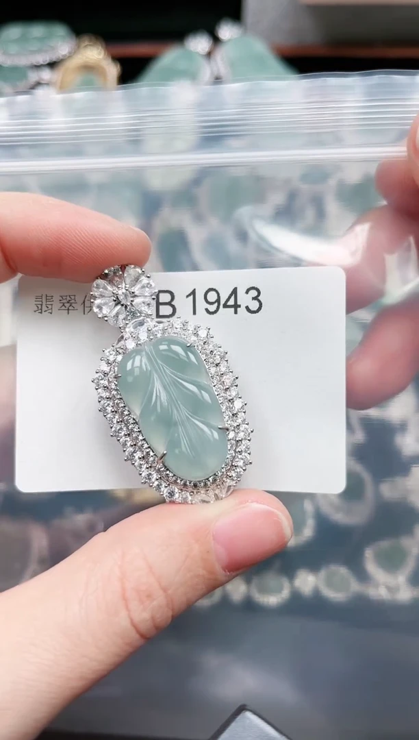 【闪购商品】翡翠颈饰未镶嵌赠皮绳1943